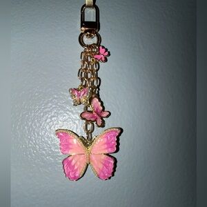 Pink Butterfly Bag Keychain (BAG NOT INCLUDED)